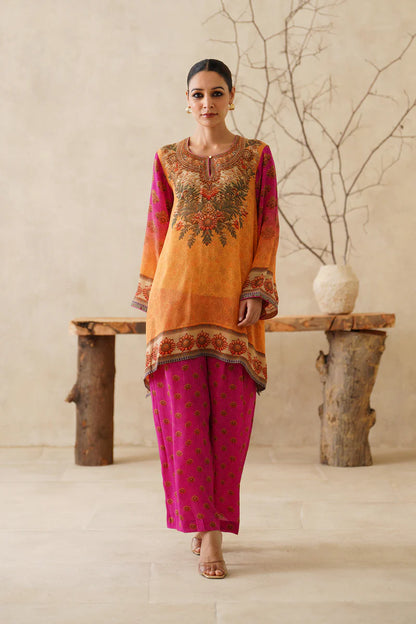 VELINA CREPE PRINTED MATCHING SET