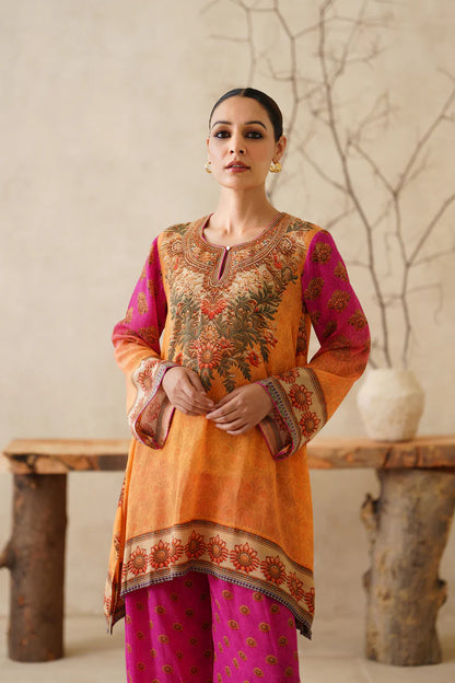 VELINA CREPE PRINTED MATCHING SET