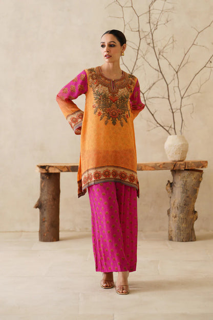 VELINA CREPE PRINTED MATCHING SET