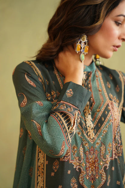 YASMIN GREEN EMBROIDERED MATCHING SET