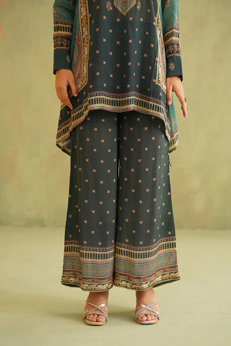 YASMIN GREEN EMBROIDERED MATCHING SET
