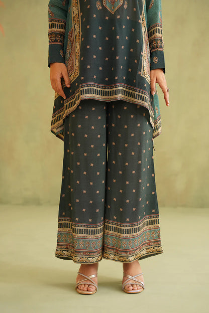 YASMIN GREEN EMBROIDERED MATCHING SET