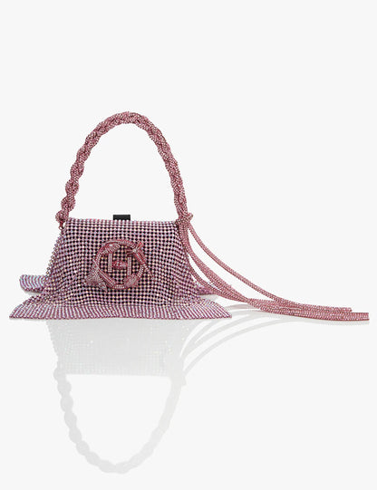 POSH PINK CRYSTAL FURBIE HANDBAG